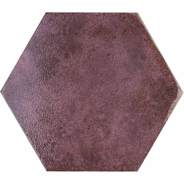 Sample 26.7x23.2cm Oken Garnet Hexagon Porcelain Tile-sample-sample-tile.co.uk