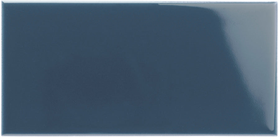 Image of Ascot Blue Half Tile 15.2x7.5cm-Ceramic wall tile-Original Style-Tile.co.uk