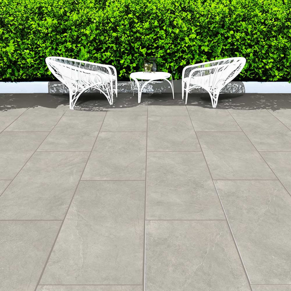 Snowden Grey 20mm Porcelain 60x120cm outdoor tile — Tile.co.uk