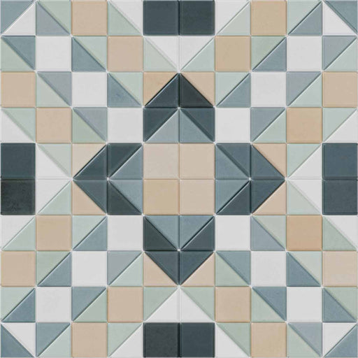 Pavillion Marine Blue tile 28x28cm-Pattern tile-Ca Pietra-tile.co.uk