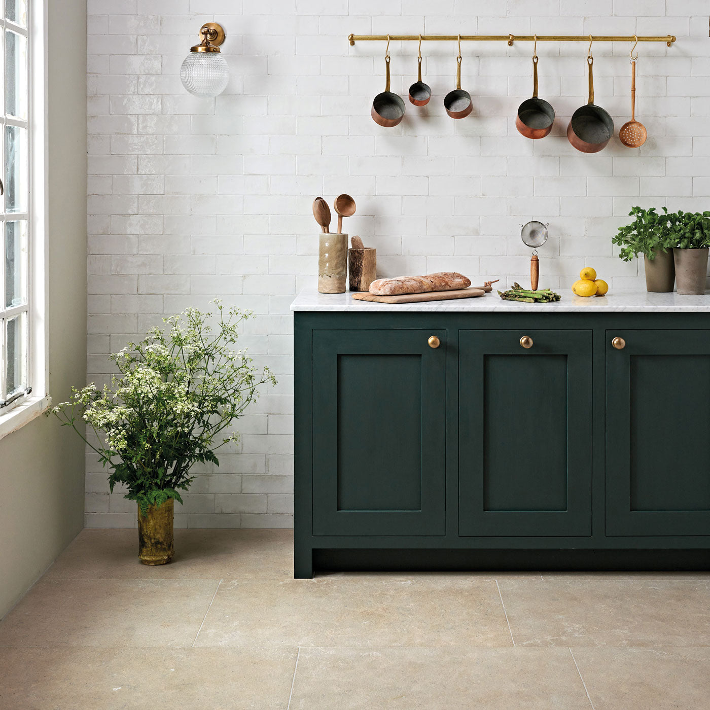 Image of Pottery Porcelain Natural Cotton Brick Gloss 7.5 x 20 x 1.0cm-Ca Pietra-Tile.co.uk
