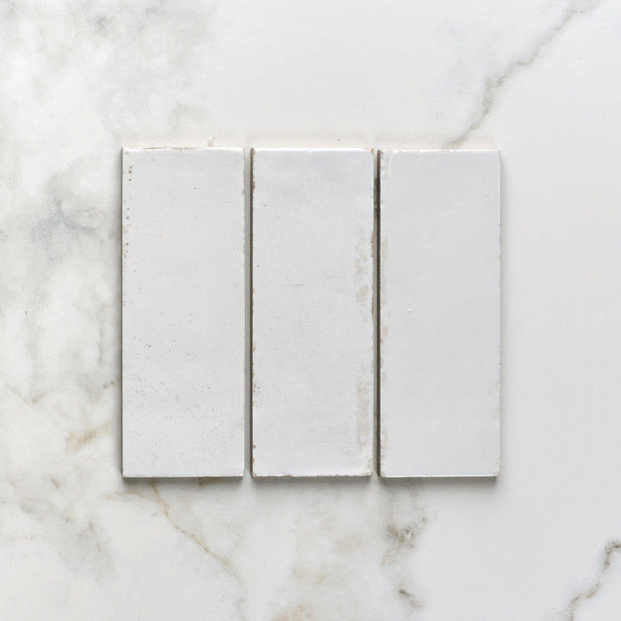 Pottery Porcelain Natural Cotton Brick Gloss - Swatch Sample - Delivered separately by Ca Pietra-sample-sample-Tile.co.uk