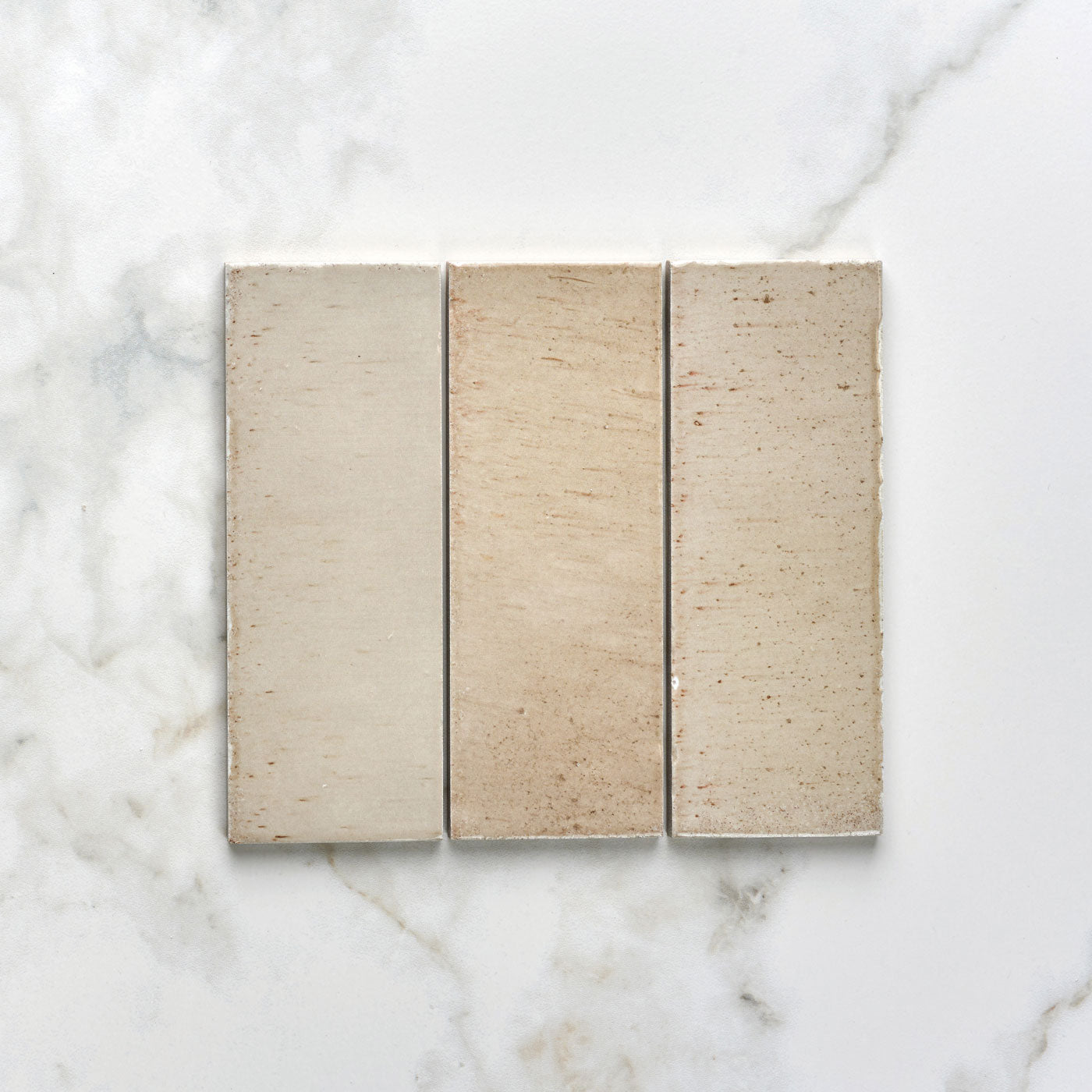 Image of Pottery Porcelain Oatmeal Brick Gloss - Sample B - Delivered separately by Ca Pietra-sample-sample-Tile.co.uk