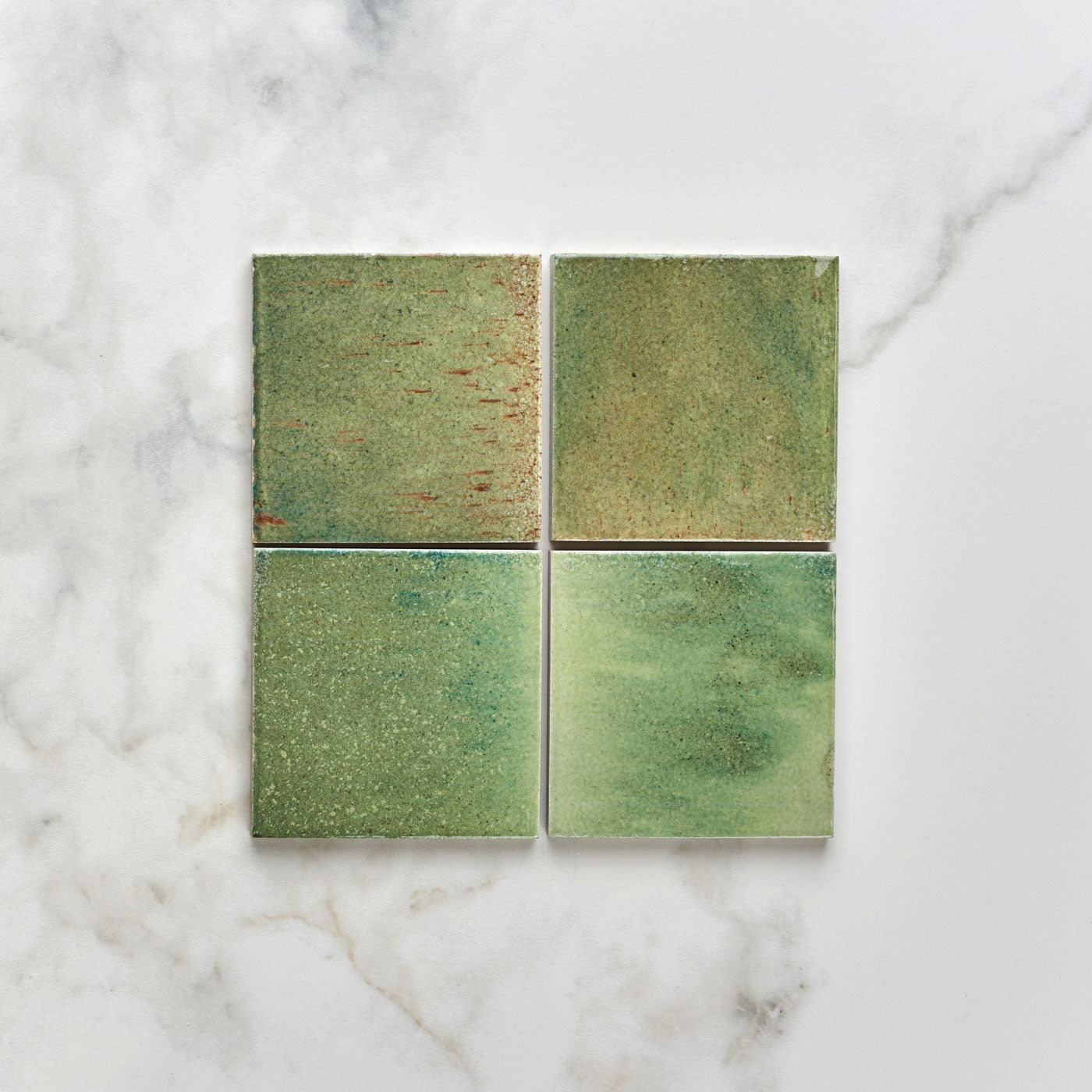 Image of Pottery Porcelain Kale Green Square Gloss - Sample B - Delivered separately by Ca Pietra-sample-sample-Tile.co.uk