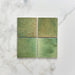 Pottery Porcelain Kale Green Square Gloss - Swatch Sample - Delivered separately by Ca Pietra-sample-sample-Tile.co.uk