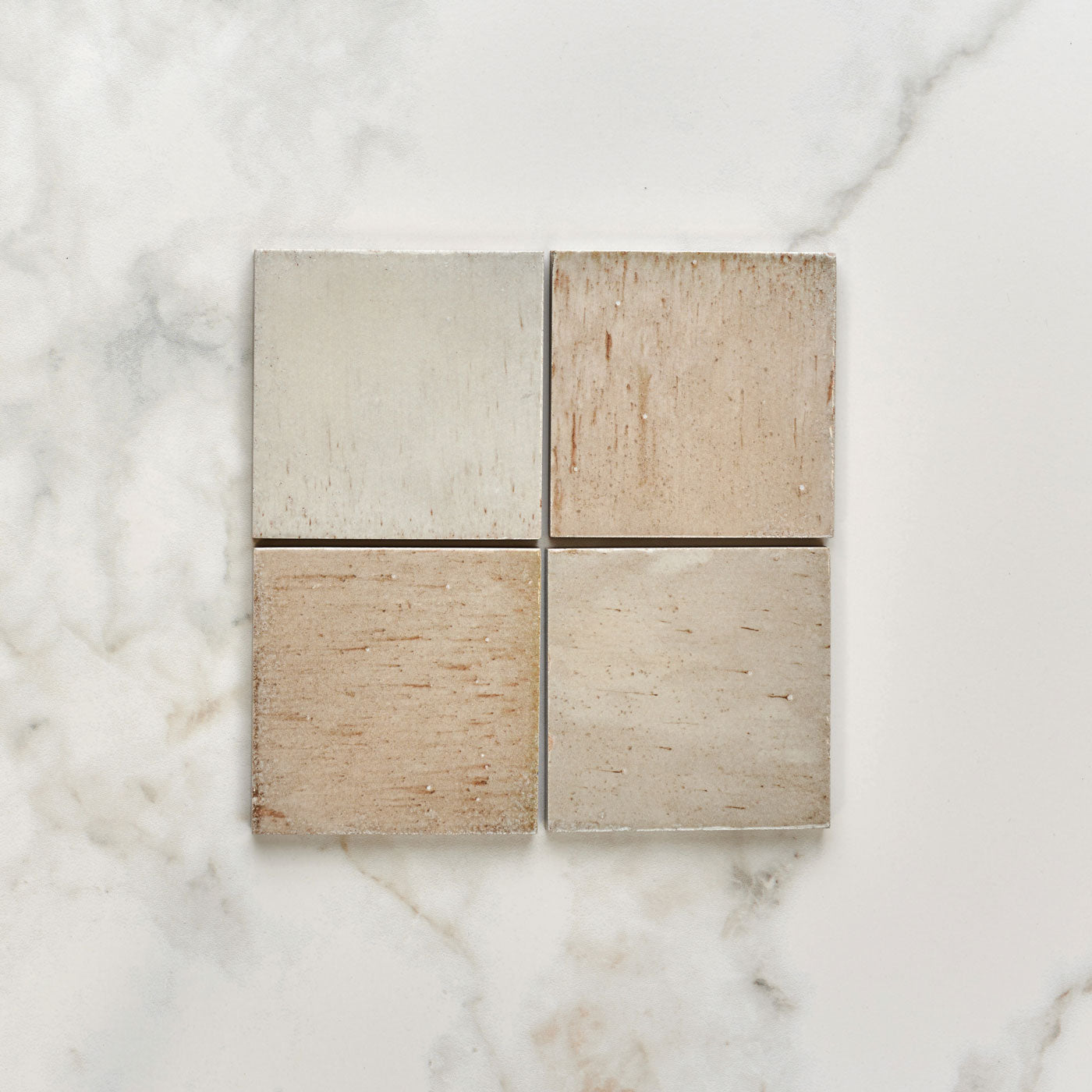 Image of Pottery Porcelain Oatmeal Square Gloss - Sample B - Delivered separately by Ca Pietra-sample-sample-Tile.co.uk