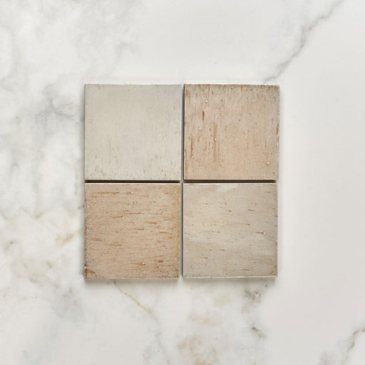 Pottery Porcelain Oatmeal Square Gloss - Swatch Sample - Delivered separately by Ca Pietra-sample-sample-Tile.co.uk