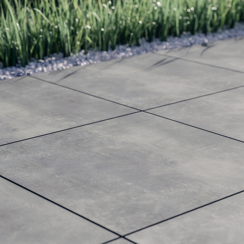 Image of Nevis Pure Grey Outdoor Porcelain tile 90x90cm-20mm Porcelain tile-Monumental Tiles-tile.co.uk