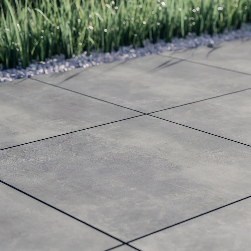 Image of Nevis Pure Grey Outdoor Porcelain tile 90x90cm-20mm Porcelain tile-Monumental Tiles-tile.co.uk