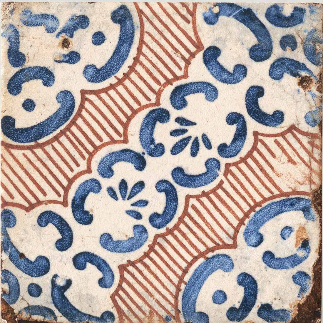 Sardinia Masseria Pattern Tile 20x20cm Victorian Tile — Uk 9349