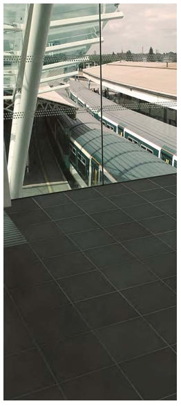Image of Flat Black Vitrified tile 14.8x14.8cm by Dorset Woolliscroft-Vitrified ceramic-Original Style-Tile.co.uk