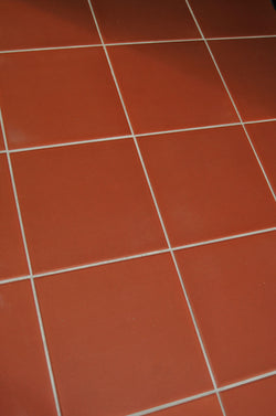 Flat Red Dorset Woolliscroft Vitrified Floor Tile 14.8x14.8cm R10 ...