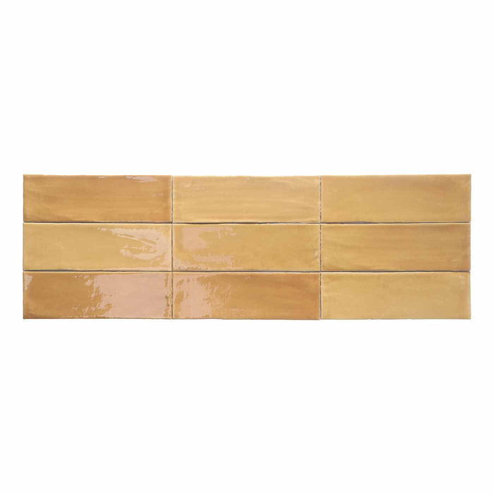 Tabarca Miel Gloss wall tile 7.5x23cm-Ceramic wall tile-Dune Ceramica-tile.co.uk