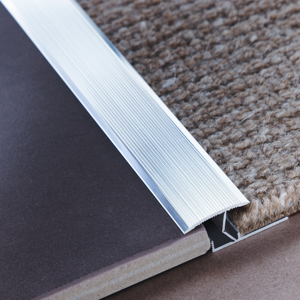 Image of THRESHOLD STRIP SILVER - Carpet to tile-Drill Bits-Tile Rite-Tile.co.uk
