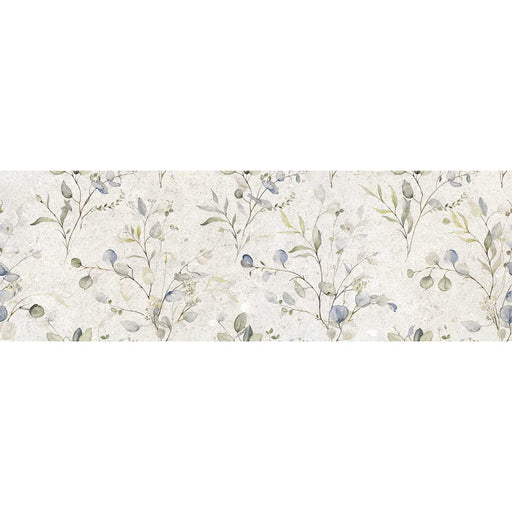 Trailing Floral Iris Wall Tile 30x90cm-Ceramic wall tile-El Molino-Tile.co.uk