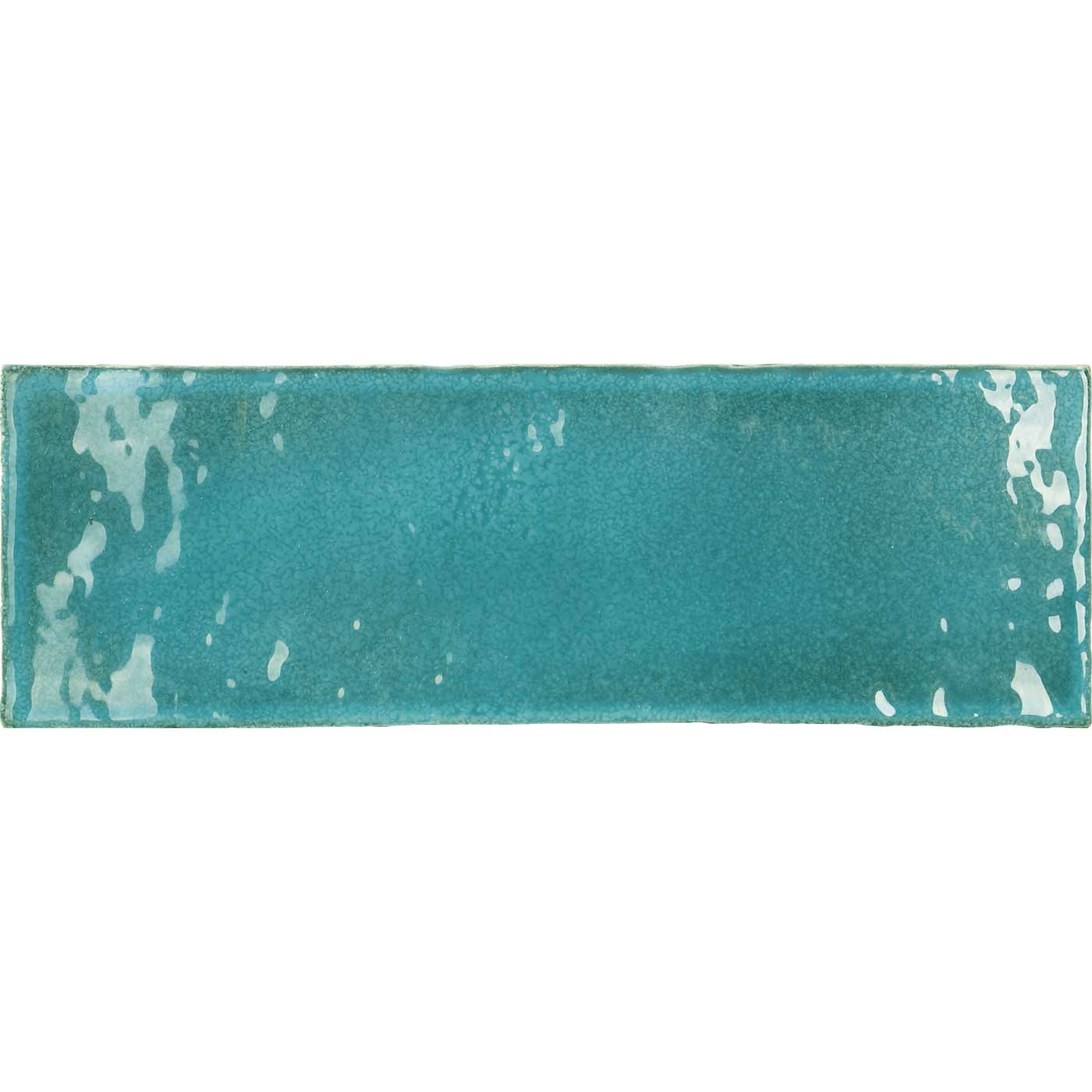 Image of Orchard Aqua Brick Tile 7.5x23cm-Ceramic wall tile-Estudio Ceramico-tile.co.uk