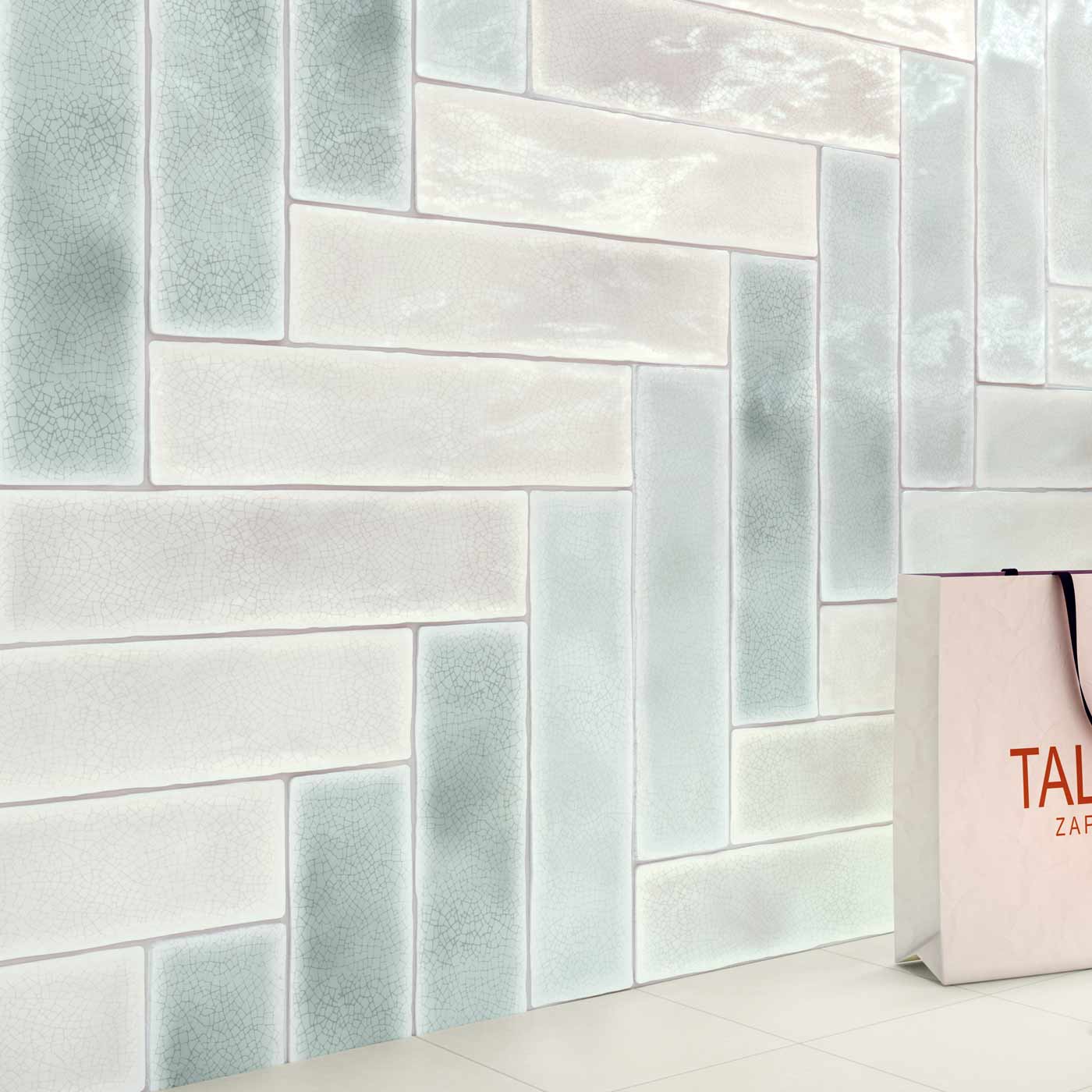 Image of Crackle Brick White Tile 7.5x30cm-Ceramic wall tile-Estudio Ceramico-tile.co.uk
