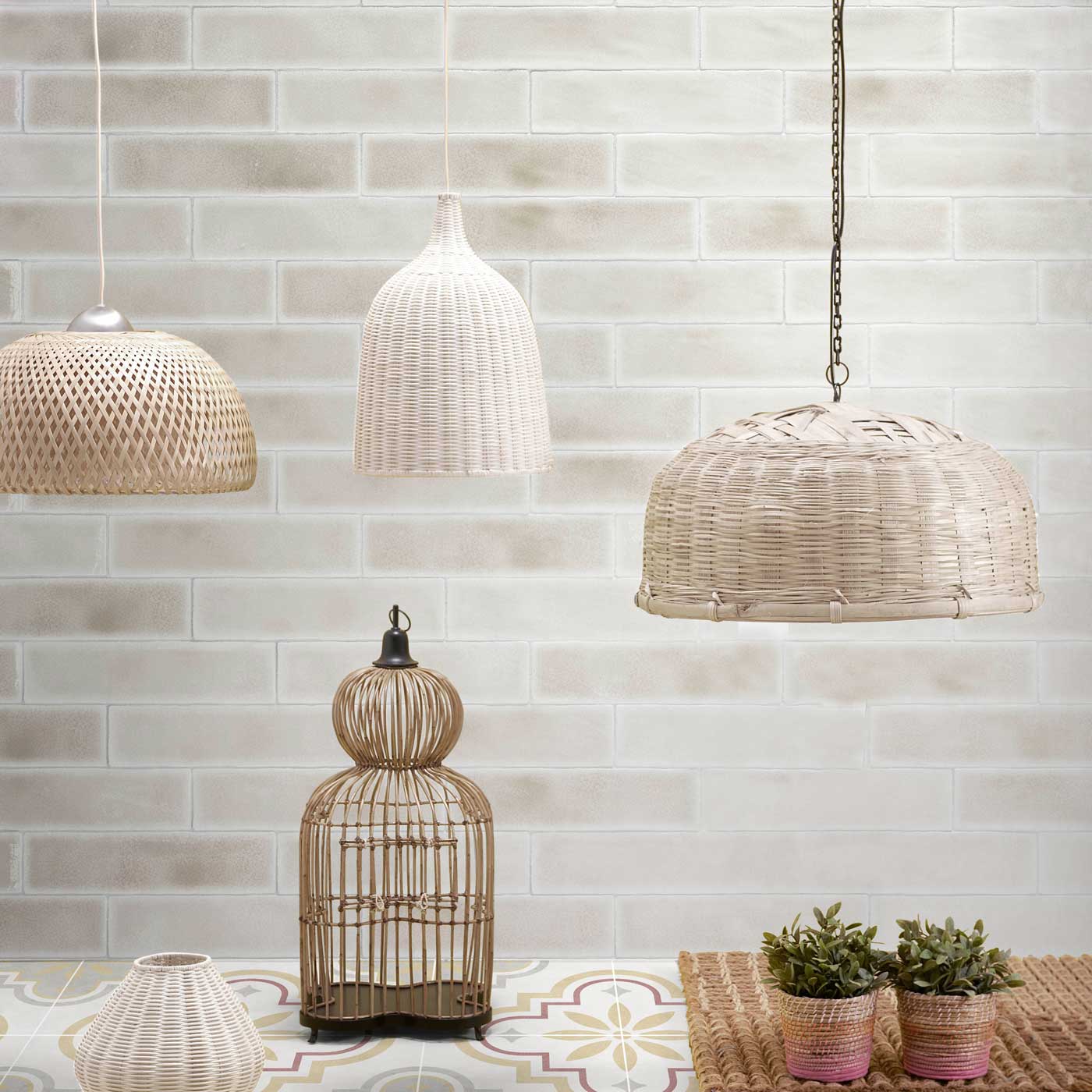 Image of Crackle Brick Taupe Tile 7.5x30cm-Ceramic wall tile-Estudio Ceramico-tile.co.uk
