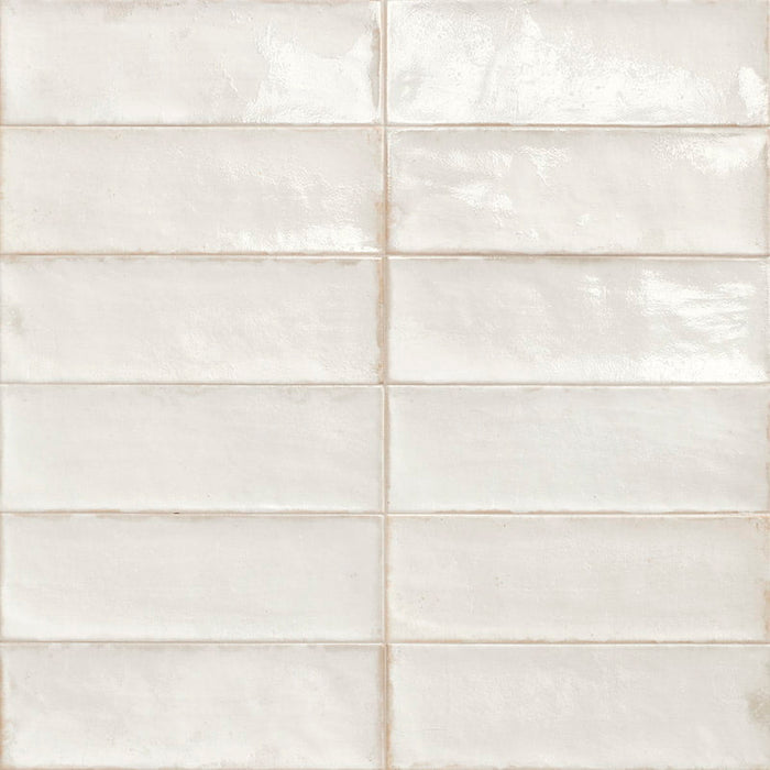 Luna White Brick tile 10x30cm-Brick style tiles-Mainzu Ceramica-Tile.co.uk