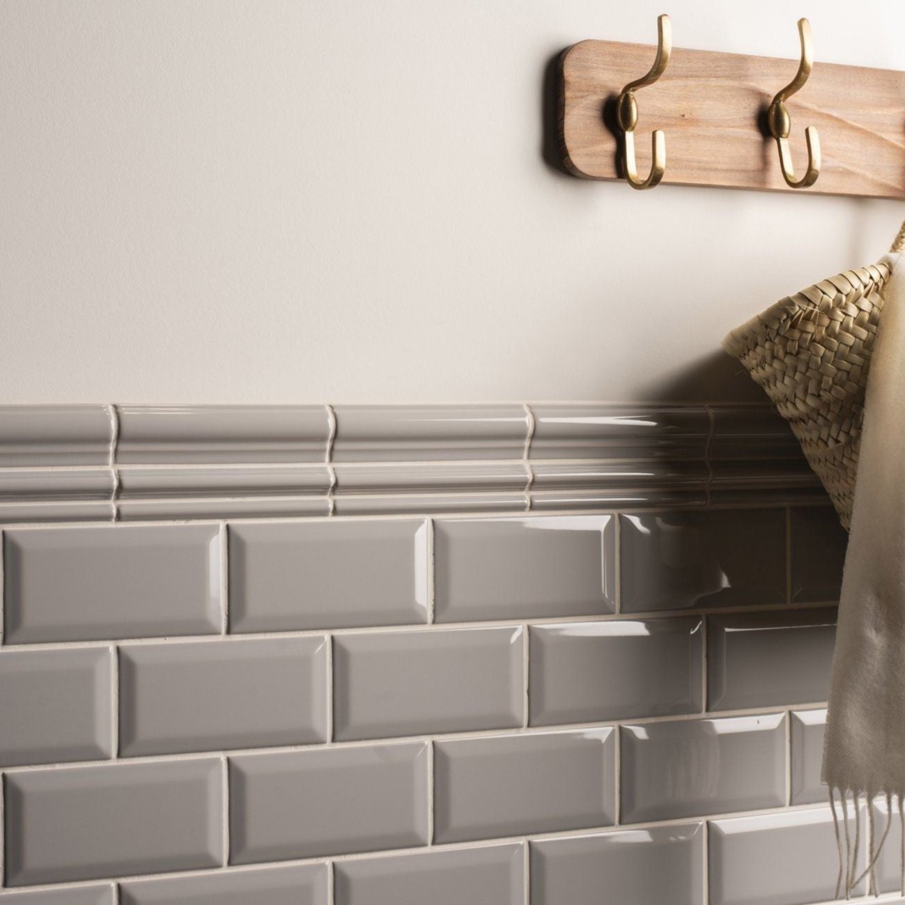 Image of Westminster Grey Metro Bevelled Tile 15x7.5cm-Ceramic wall tile-Original Style-Tile.co.uk