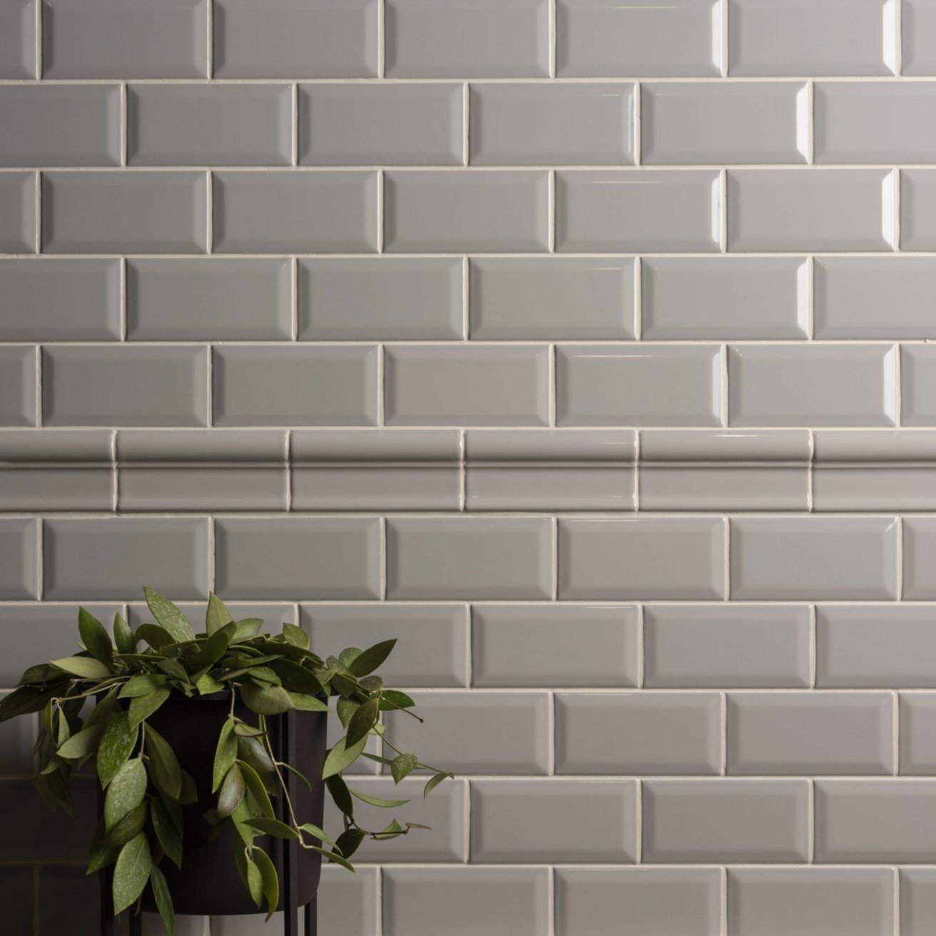 Image of Westminster Grey Metro Bevelled Tile 15x7.5cm-Ceramic wall tile-Original Style-Tile.co.uk