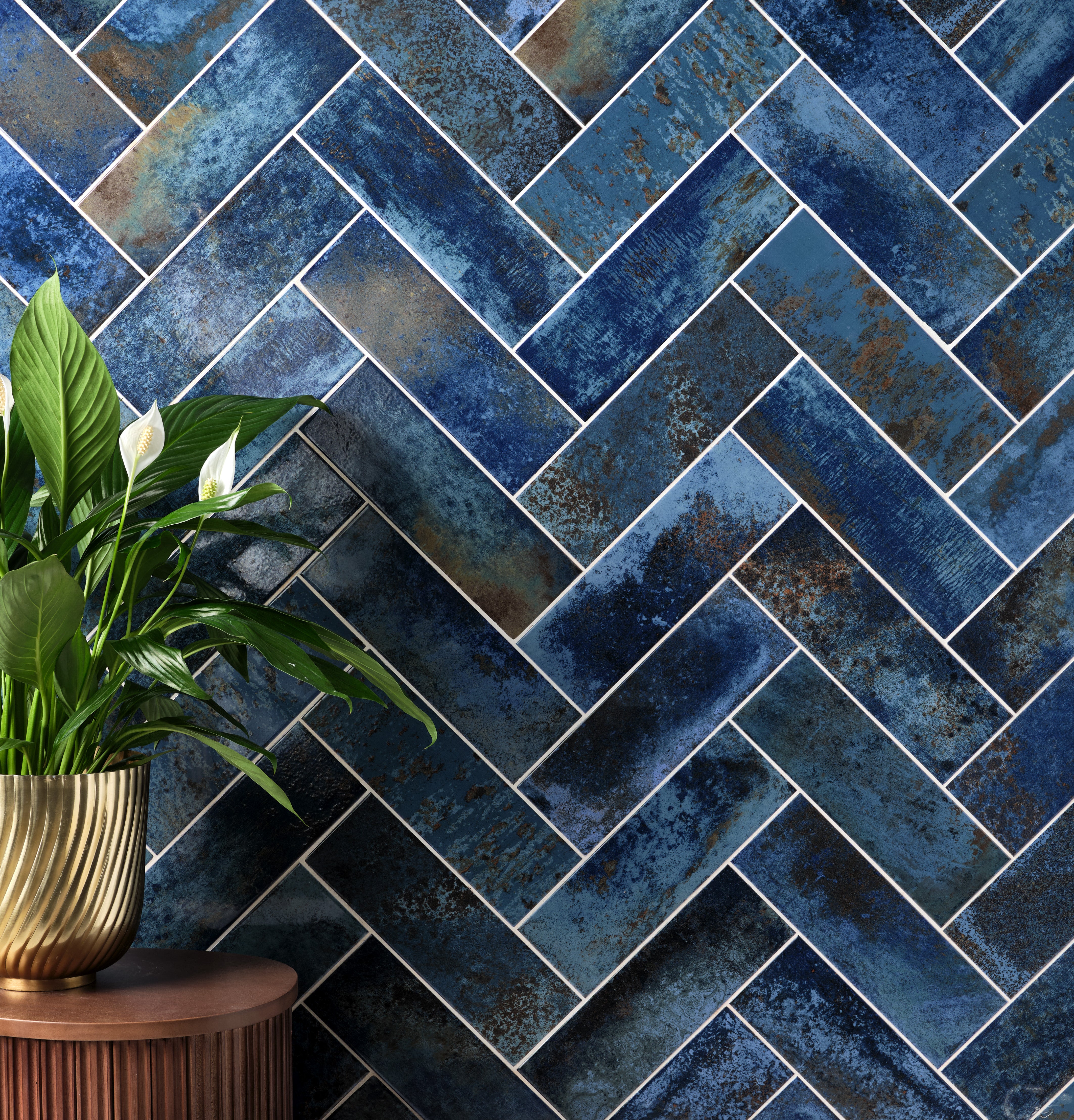 Image of Wightwick Ink tile 10x30cm-Ceramic wall tile-Ca Pietra-Tile.co.uk