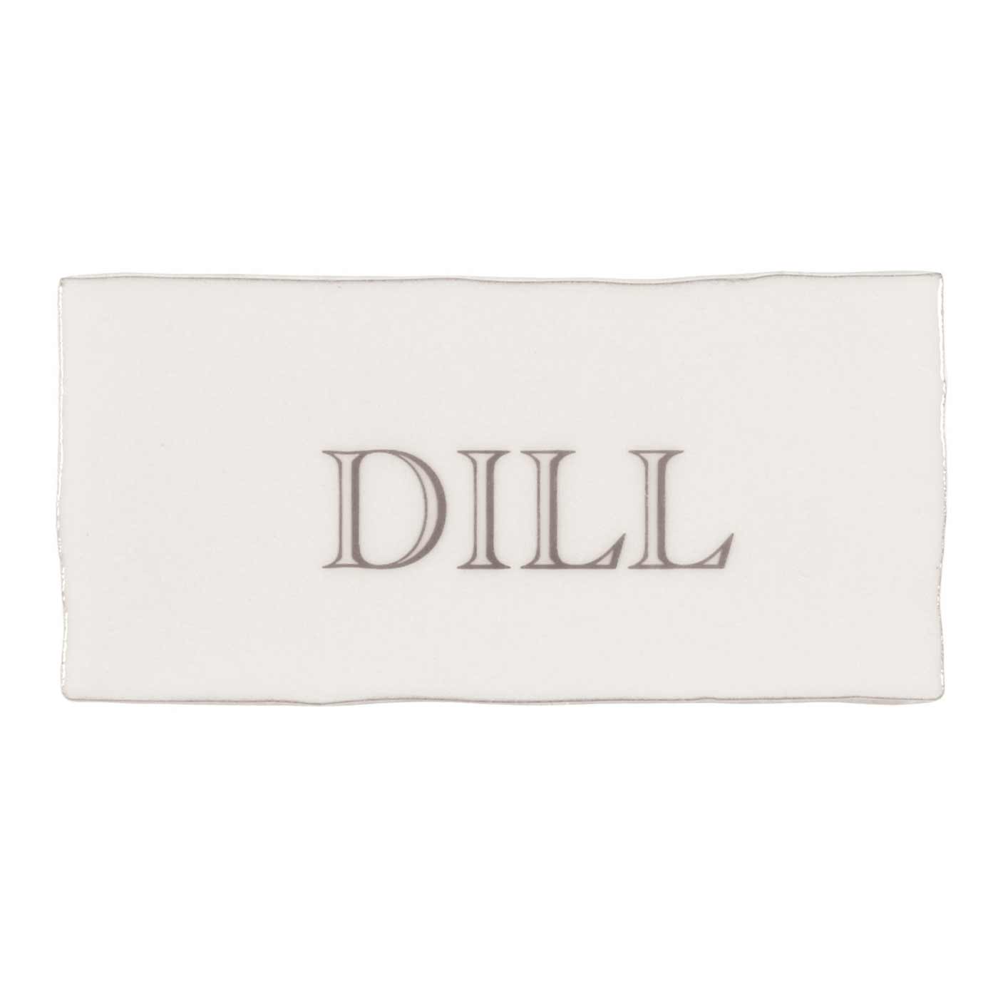 Image of Dill grey on cotton tile 6.3x12.9cm-Ceramic Tiles-Original Style-Tile.co.uk