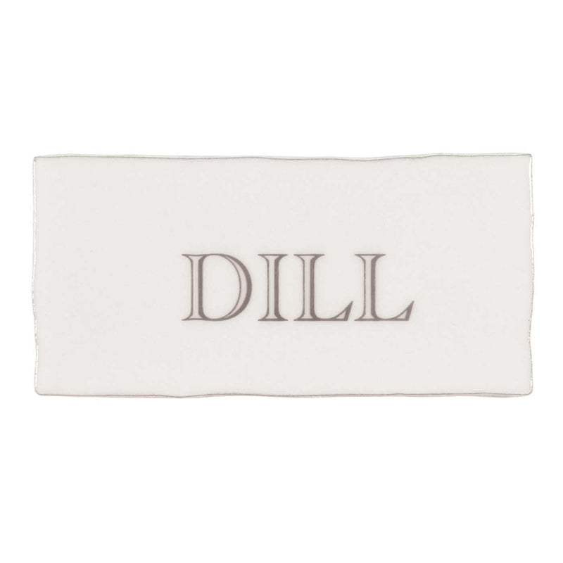 Image of Dill grey on cotton tile 6.3x12.9cm-Ceramic Tiles-Original Style-Tile.co.uk