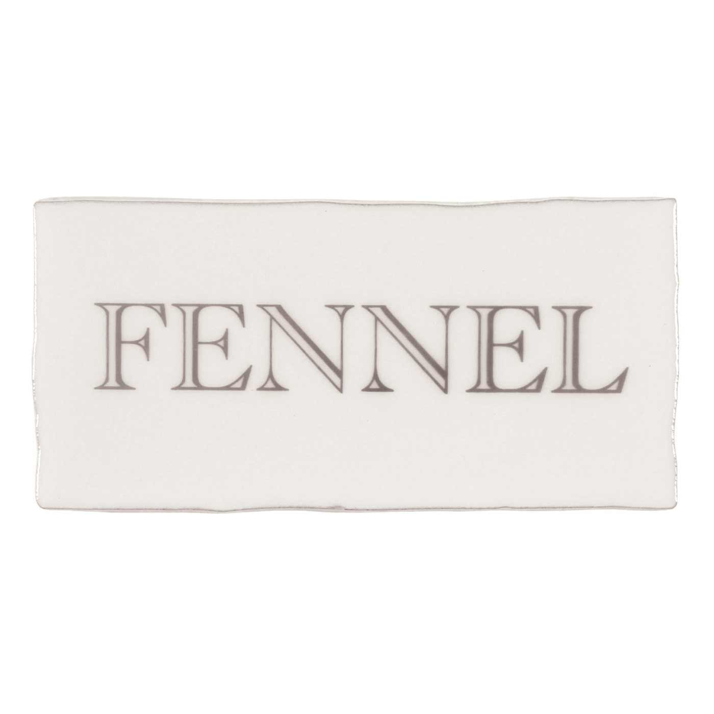 Image of Fennel grey on cotton tile 6.3x12.9cm-Ceramic Tiles-Original Style-Tile.co.uk