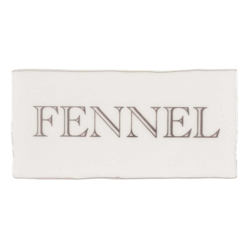 Image of Fennel grey on cotton tile 6.3x12.9cm-Ceramic Tiles-Original Style-Tile.co.uk