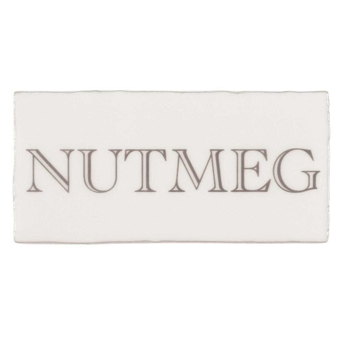 Nutmeg grey on cotton tile 6.3x12.9cm-Ceramic Tiles-Original Style-Tile.co.uk