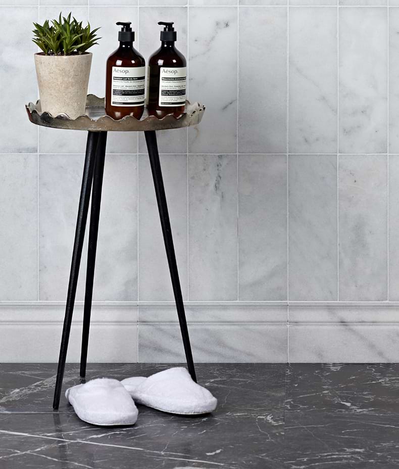 Image of Long Island Marble Honed Skirting 12.7 x 30.5 x 2.0cm-Marble-Ca Pietra-Tile.co.uk