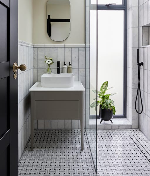 Image of Long Island Marble Honed Wicker Mosaic 28.6 x 28.6 x 1.0cm-Ca Pietra-Tile.co.uk
