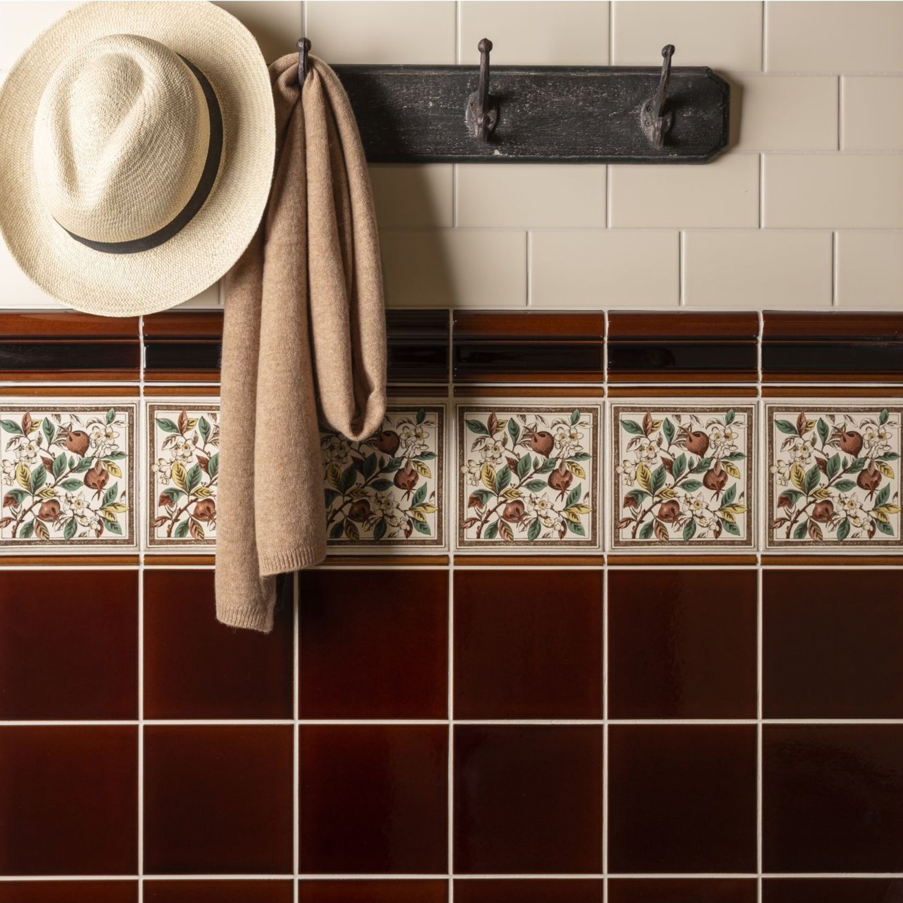 Image of Teapot Brown Field Tile 15.2x15.2cm-Ceramic wall tile-Original Style-Tile.co.uk