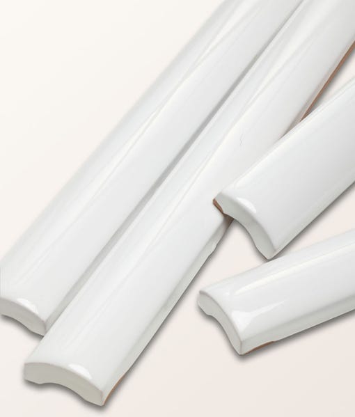 Architectural White Bead tile 2x20cm-Brick style tiles-Ca Pietra-Tile.co.uk