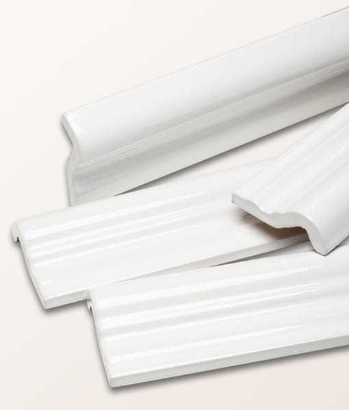 Image of Architectural White Dado tile 5x20cm-Brick style tiles-Ca Pietra-Tile.co.uk