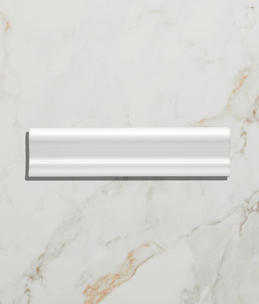 Image of Architectural White Dado tile 5x20cm-Brick style tiles-Ca Pietra-Tile.co.uk
