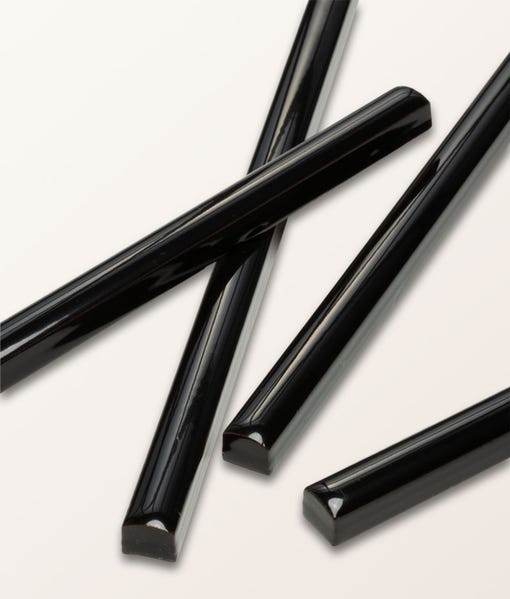 Architectural Black Pencil tile 1x20cm-Brick style tiles-Ca Pietra-Tile.co.uk