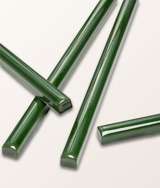 Image of Architectural Olive Green Pencil tile 1x20cm-Brick style tiles-Ca Pietra-Tile.co.uk
