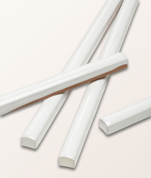 Image of Architectural White Pencil tile 1x20cm-Brick style tiles-Ca Pietra-Tile.co.uk