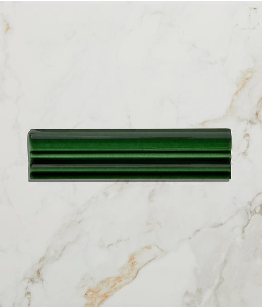 Image of Architectural Olive Green Dado tile 5x20cm-Brick style tiles-Ca Pietra-Tile.co.uk