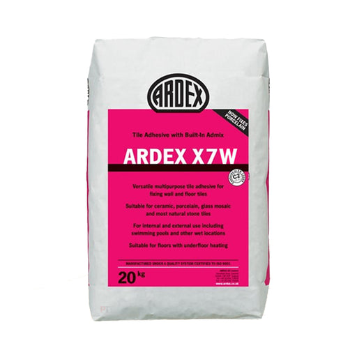 Ardex 20kg X7W Flexible Standard Set White Tile Adhesive-Adhesive-Ardex-tile.co.uk