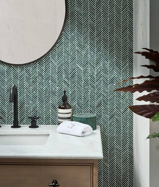 Image of Athens Amazon Marble Mosaic - 29.2 x 30.2 x 1.0cm-Ca Pietra-Tile.co.uk