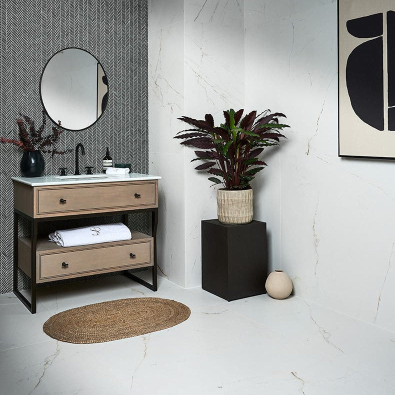 Image of Sculpture Porcelain Oro Brushed 100 x 100 x 0.8cm-Wall and Floor tile-Ca Pietra-Tile.co.uk