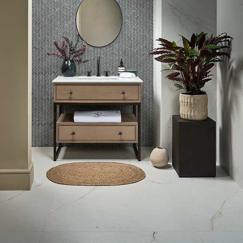 Image of Sculpture Porcelain Oro Brushed 100 x 100 x 0.8cm-Wall and Floor tile-Ca Pietra-Tile.co.uk