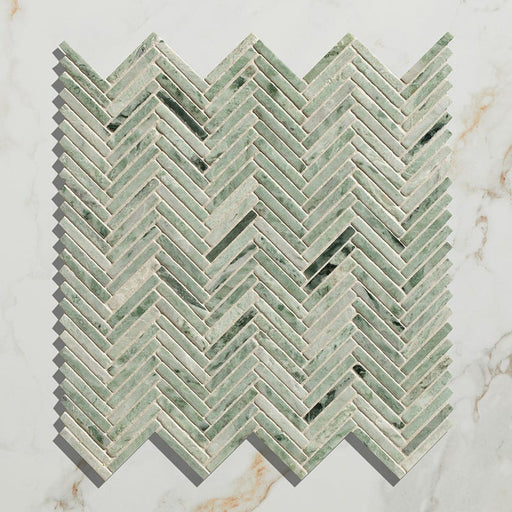 Athens Mint Marble Mosaic - 29.2 x 30.2 x 1.0cm-Ca Pietra-Tile.co.uk