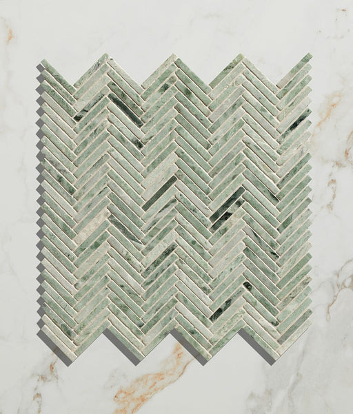 Athens Mint Marble Mosaic - Free Cut Tile Sample-sample-sample-Tile.co.uk