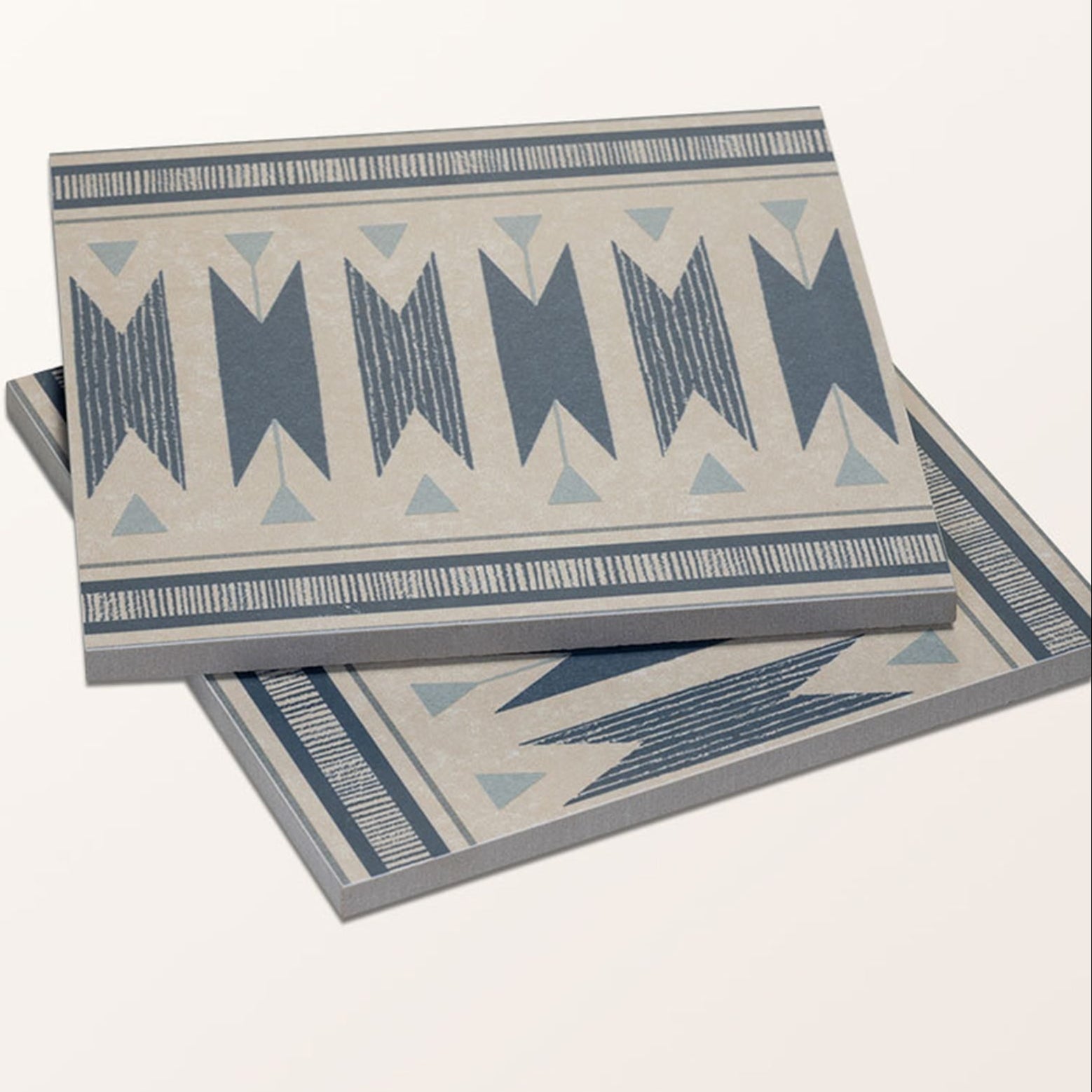 Image of Aventuras Ziggy Border Blue Porcelain - 15 x 15cm-Ca Pietra-Tile.co.uk