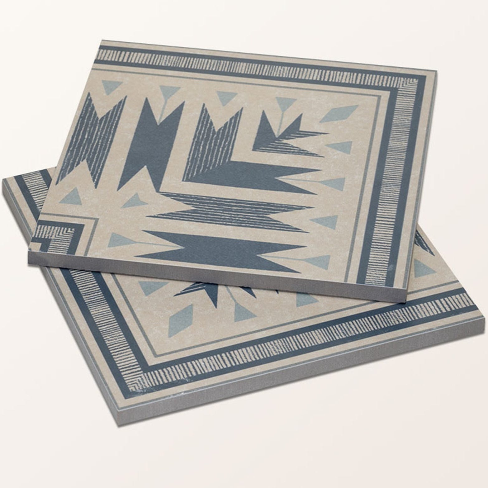 Image of Aventuras Ziggy Corner Blue Porcelain - 15 x 15cm-Ca Pietra-Tile.co.uk