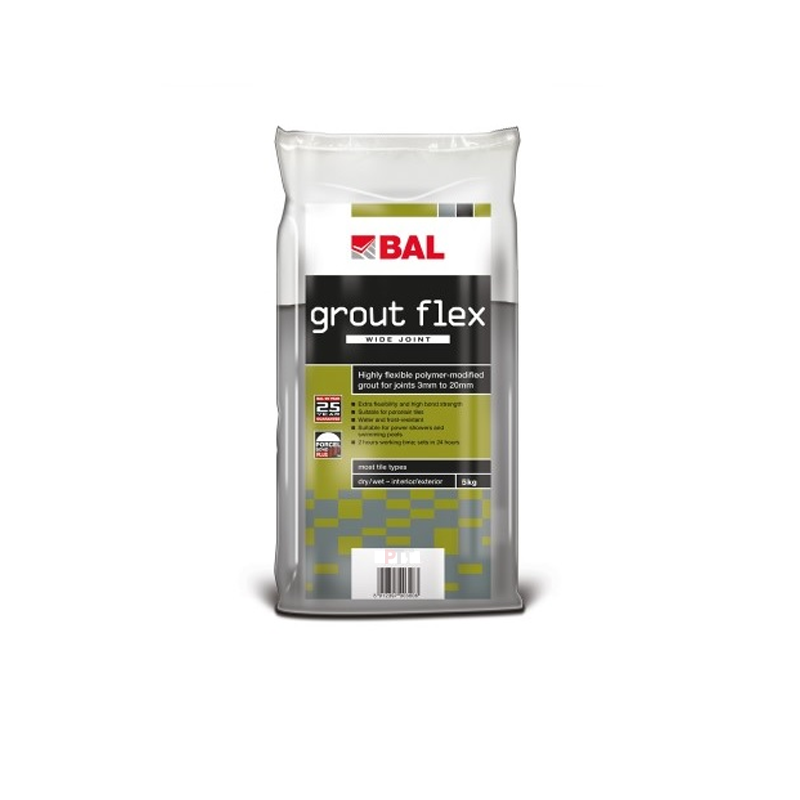 Image of BAL Grout Flex Wide Joint Flexible Tile Grout For Walls & Floors 5kg-Grout-Bal-tile.co.uk
